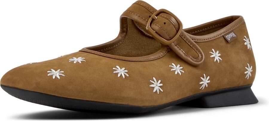 CAMPER Ballerina met riempjes ' Casi Myra ' beige bruin
