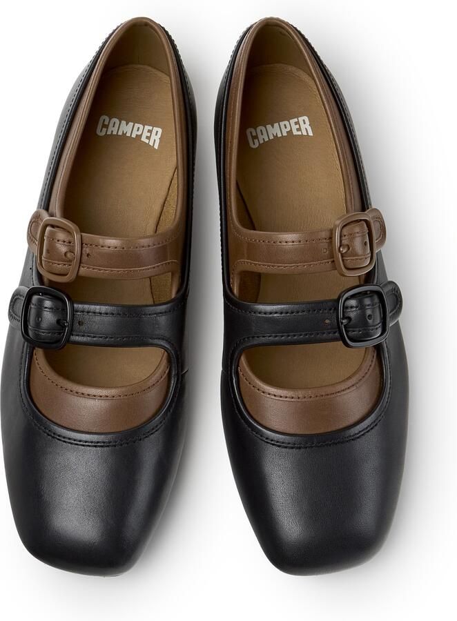 CAMPER Ballerina met riempjes 'Casi Myra' bruin zwart - Foto 2