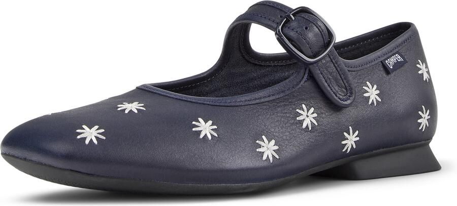 CAMPER Ballerina met riempjes 'Casi Myra' donkerblauw wit