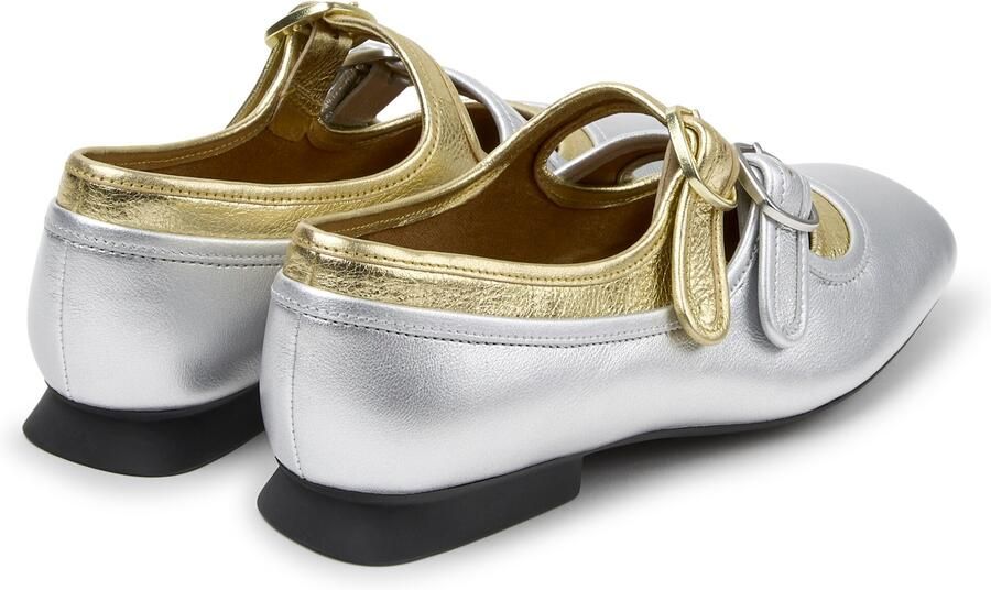 CAMPER Ballerina met riempjes 'Casi Myra' goud zilver - Foto 3