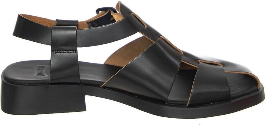 Camper Zwarte Platte Sandalen voor Vrouwen Black Dames