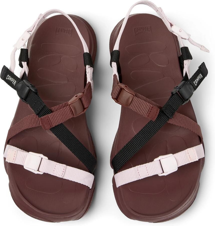 CAMPER Sandalen met riem ' Karst ' bruin rosa zwart - Foto 2
