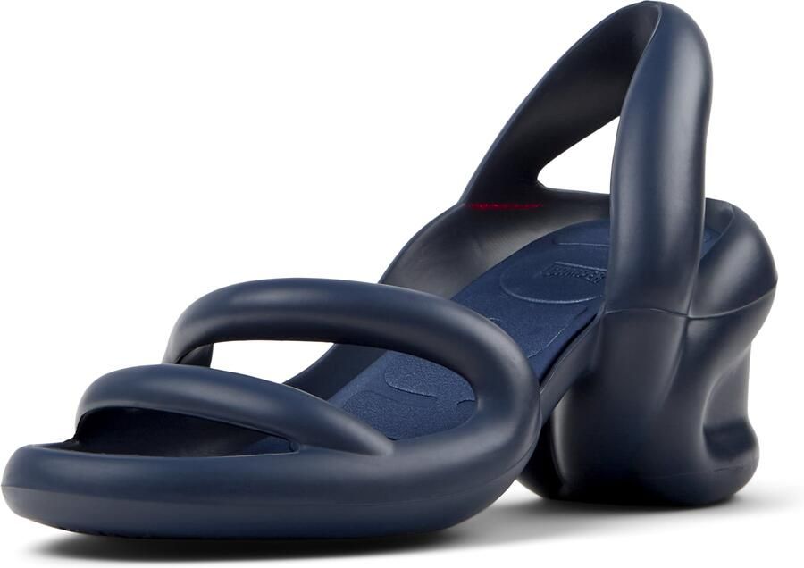 Camper Blauwe Platte Sandalen Beeldhouwkunstig Ontwerp