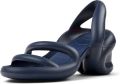 Camper Blauwe Platte Sandalen Beeldhouwkunstig Ontwerp - Blauw