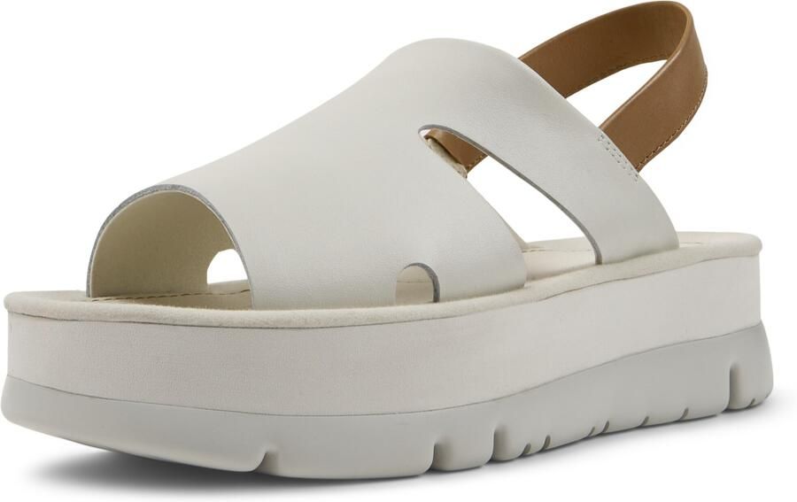 Beetle Platform Sandal Leather Wo White Flat Sandals