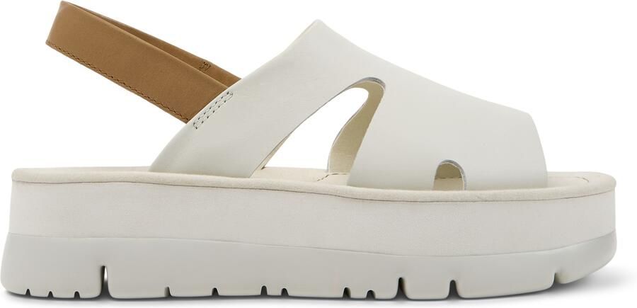 Beetle Platform Sandal Leather Wo White Flat Sandals - Foto 4