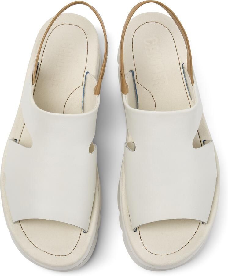 Beetle Platform Sandal Leather Wo White Flat Sandals - Foto 2