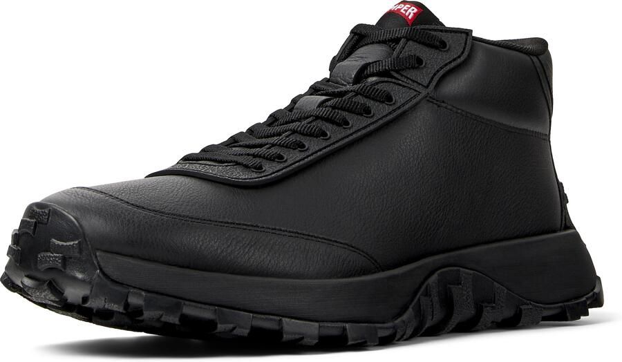 Camper Leather Ankle Boots with Lace-Up Closure and Rugged Outsole