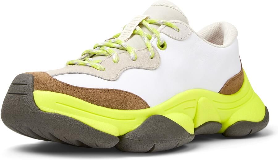 CAMPER Sneakers laag 'Karst 2' lichtgrijs limoen zwart