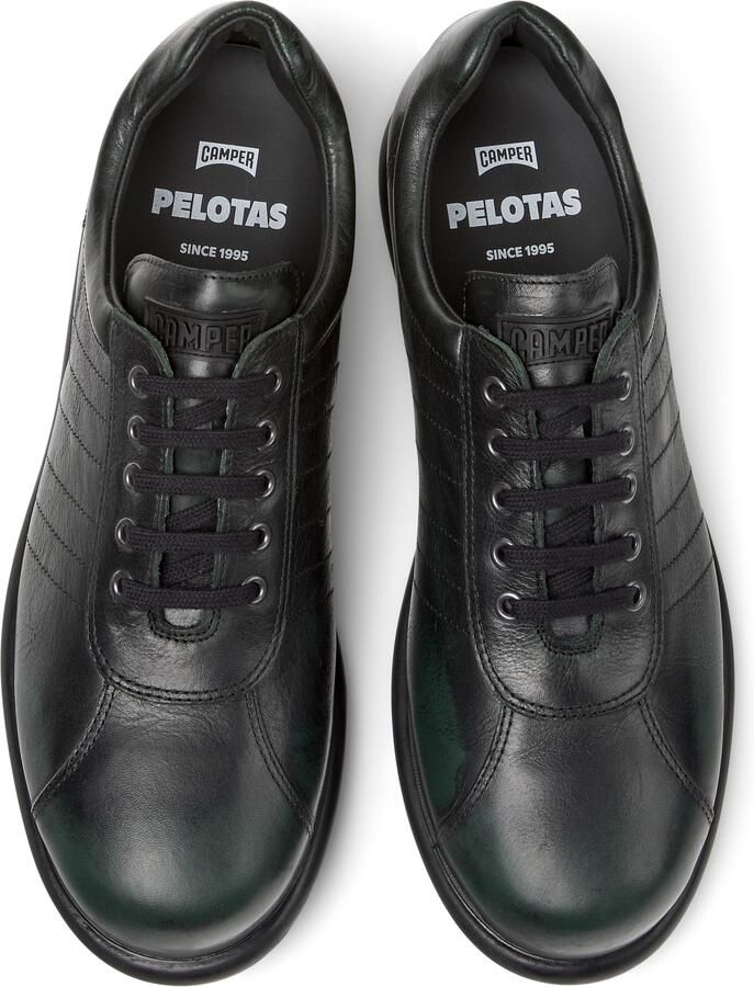 Camper Ariel Leren Sneakers Zwart Ronde Neus - Foto 2