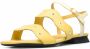 Camper Flat Sandals Unieke Twins Platte Sandalen Yellow Black Dames - Thumbnail 11