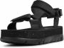 Camper Stijlvolle platte sandalen in zwart en oranje Black Dames - Thumbnail 4