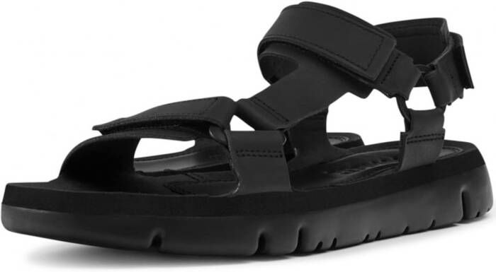 Camper Zwarte Casual Platte Sandalen voor Mannen Black Heren