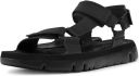 Camper Zwarte Casual Platte Sandalen voor Mannen Black Heren