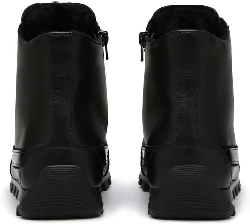 Candice Cooper Leather ankle sneaker Janis Strip Plus Chic FUR Black Dames - Foto 3