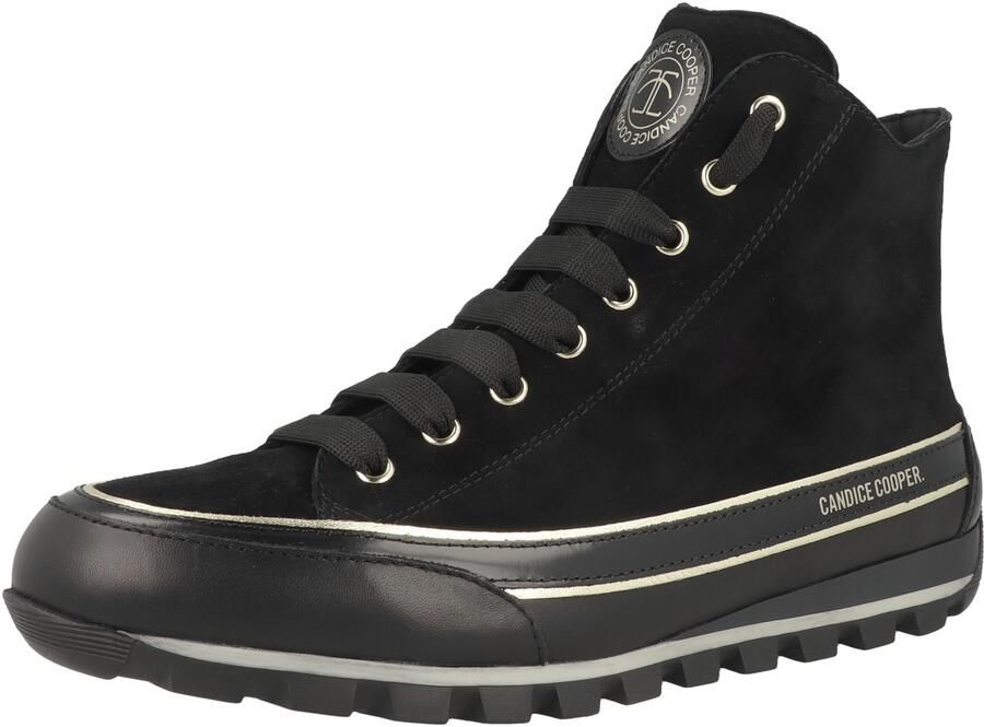Candice Cooper Sneakers hoog 'Janis Strip Plus Chic' zwart