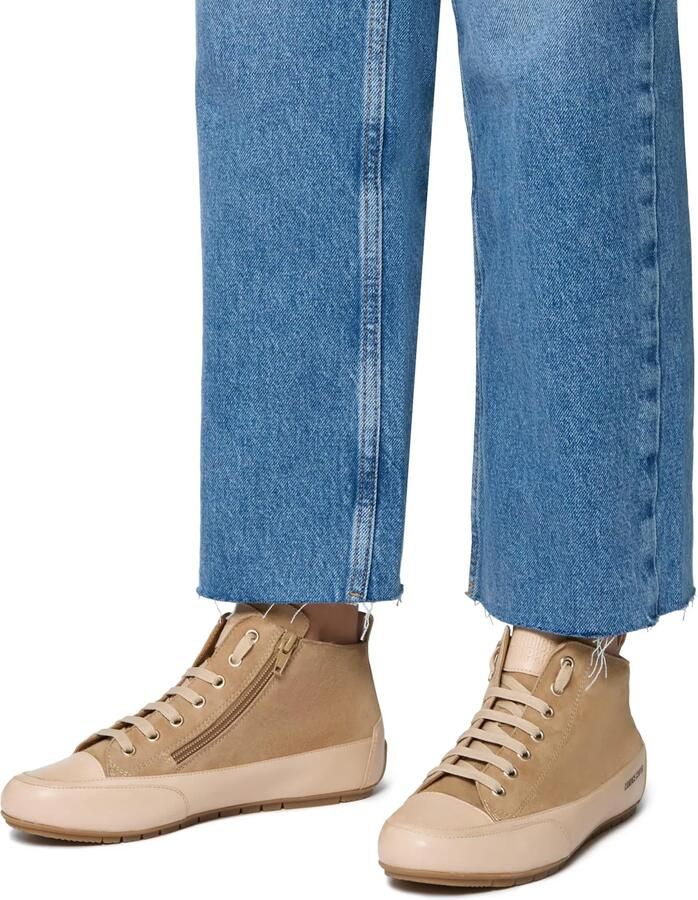 Candice Cooper Leather and suede sneakers MID Beige Dames