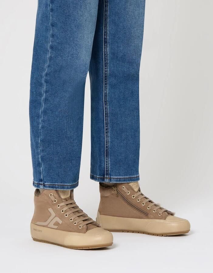 Candice Cooper Leather and synthetic ankle sneakers Plus FUR CC