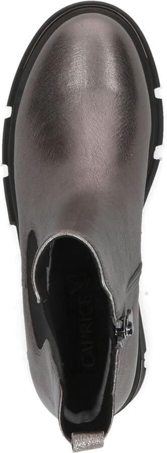 Caprice Chelsea-boots blokhak plateau enkellaarsje in opvallende metallic-uitstraling - Foto 6