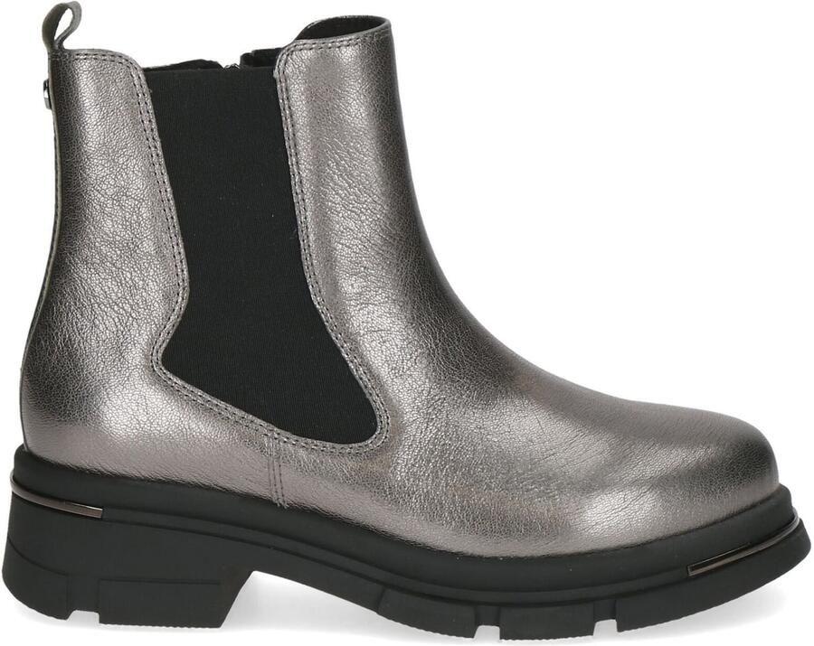 Caprice Chelsea-boots blokhak plateau enkellaarsje in opvallende metallic-uitstraling - Foto 2