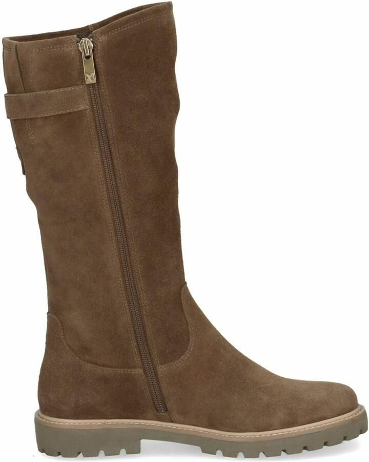Caprice Brown Lange Laarzen Beige Suede Dames Beige - Foto 2