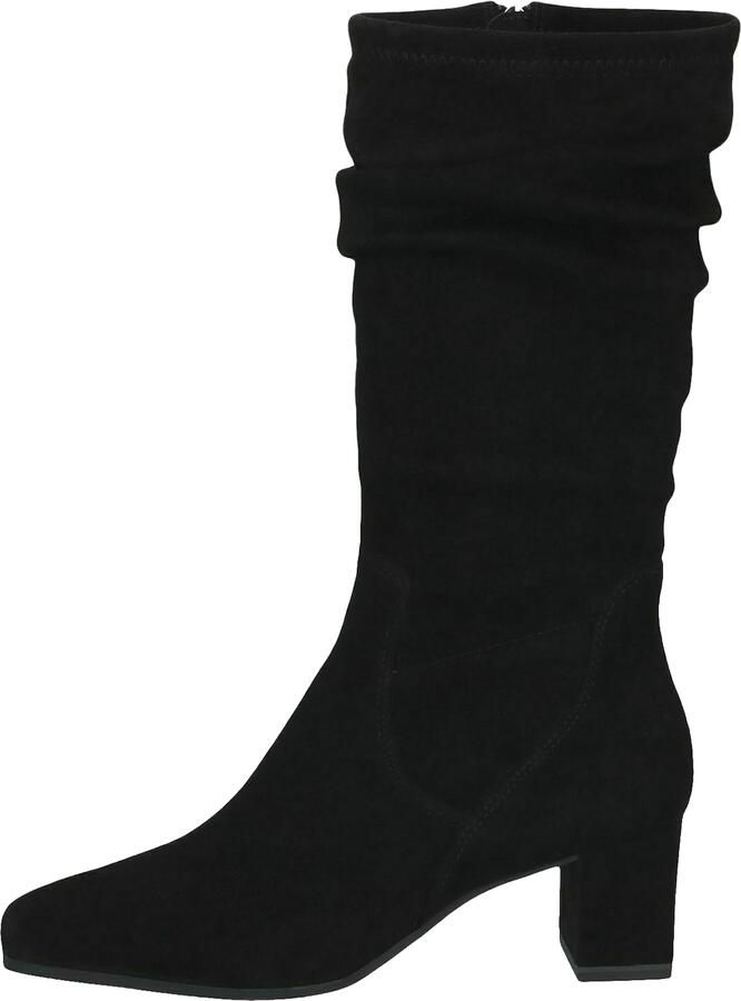Caprice Black Lange Laarzen Zwart Suede Dames Zwart