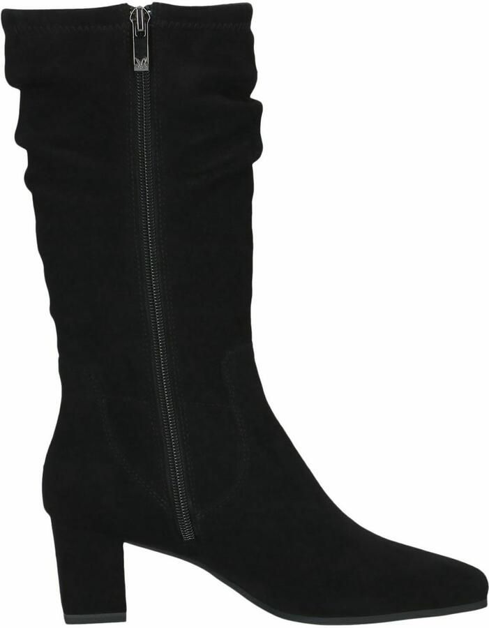 Caprice Black Lange Laarzen Zwart Suede Dames Zwart