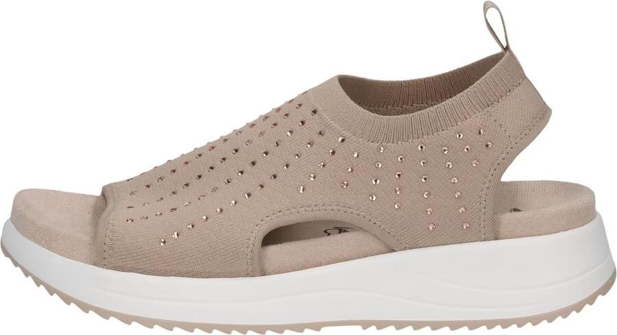 Caprice Plateausandalen sleehak instapper comfortschoen met glanzende strassstenen - Foto 3