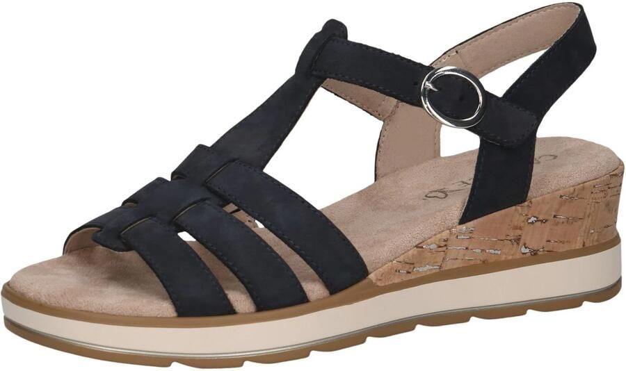Caprice Sleehaksandaaltjes bandjessandaal comfortabele schoen zomerschoen met siergesp