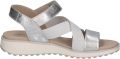 Caprice Sleehaksandaaltjes bandjessandaal zomerschoen comfortabele schoen met strass-steentjes - Zilver