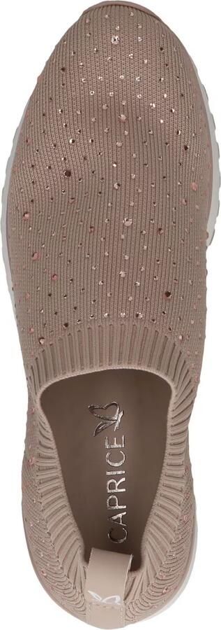 Caprice Slip-on sneakers slipper vrijetijdsschoen lage schoen met fonkelende strass-steentjes - Foto 5