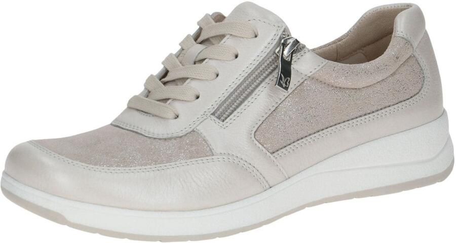 Caprice Sneakers met sleehak vrijetijdsschoen lage schoen veterschoen logo-embleem breedte h - Foto 3