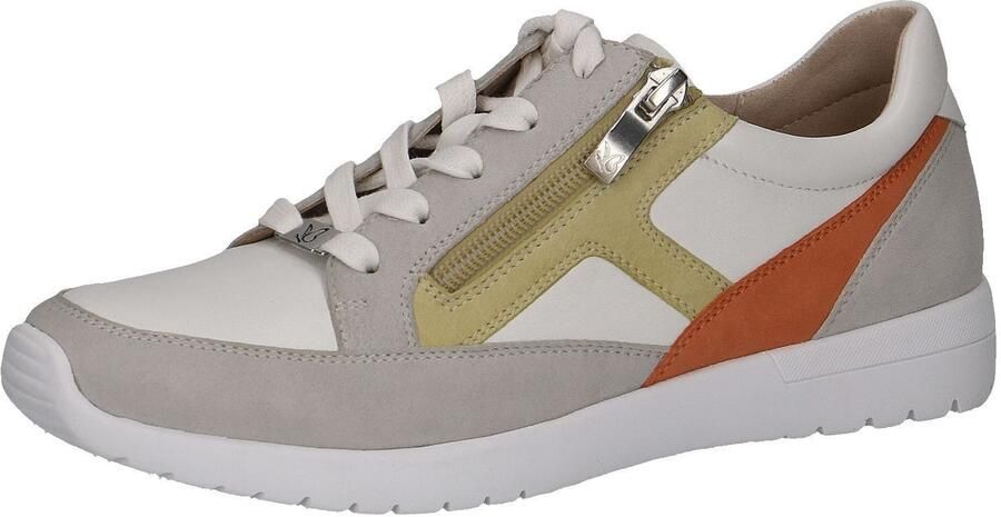 CAPRICE Sneakers laag mosterd stone grey oranjerood natuurwit