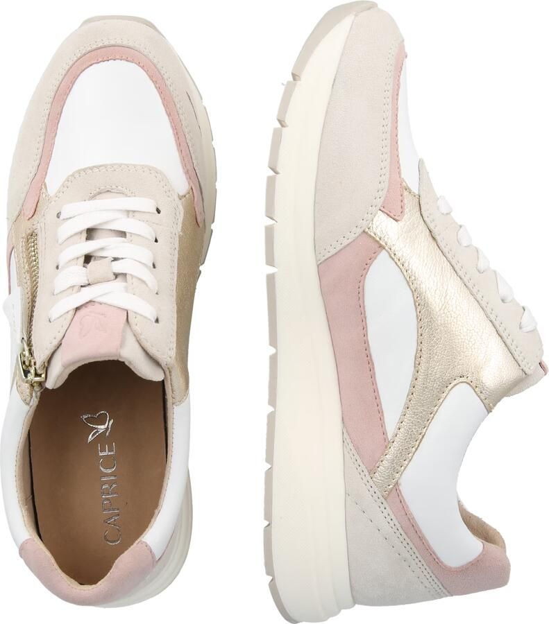 CAPRICE Sneakers laag taupe goud poederroze wit - Foto 4
