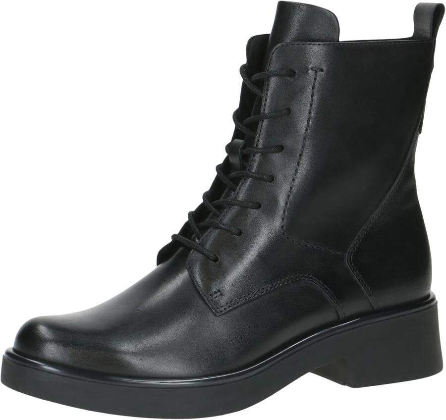 Caprice Veterschoenen blokhak veterenkellaarsjes zakelijke enkellaarsjes met siernaden