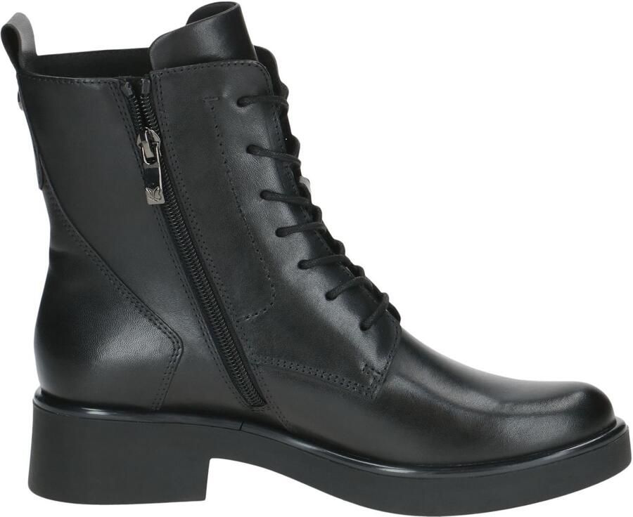 Caprice Veterschoenen blokhak veterenkellaarsjes zakelijke enkellaarsjes met siernaden
