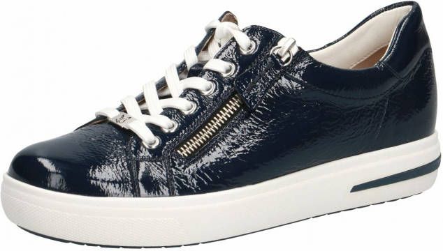 Caprice Manou lakleren sneakers donkerblauw - Schoenen.nl