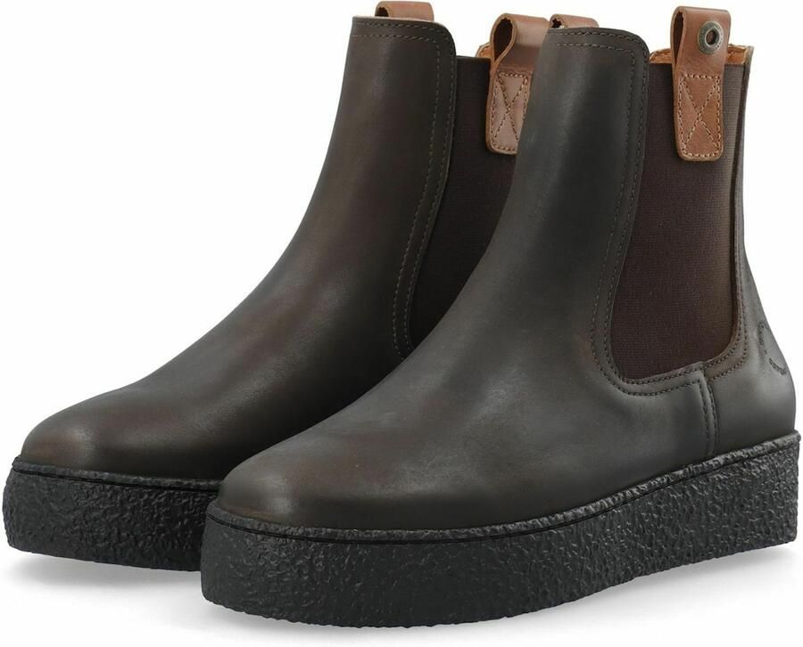 Ca'Shott Chelsea boots 'Camilla' donkerbruin - Foto 3