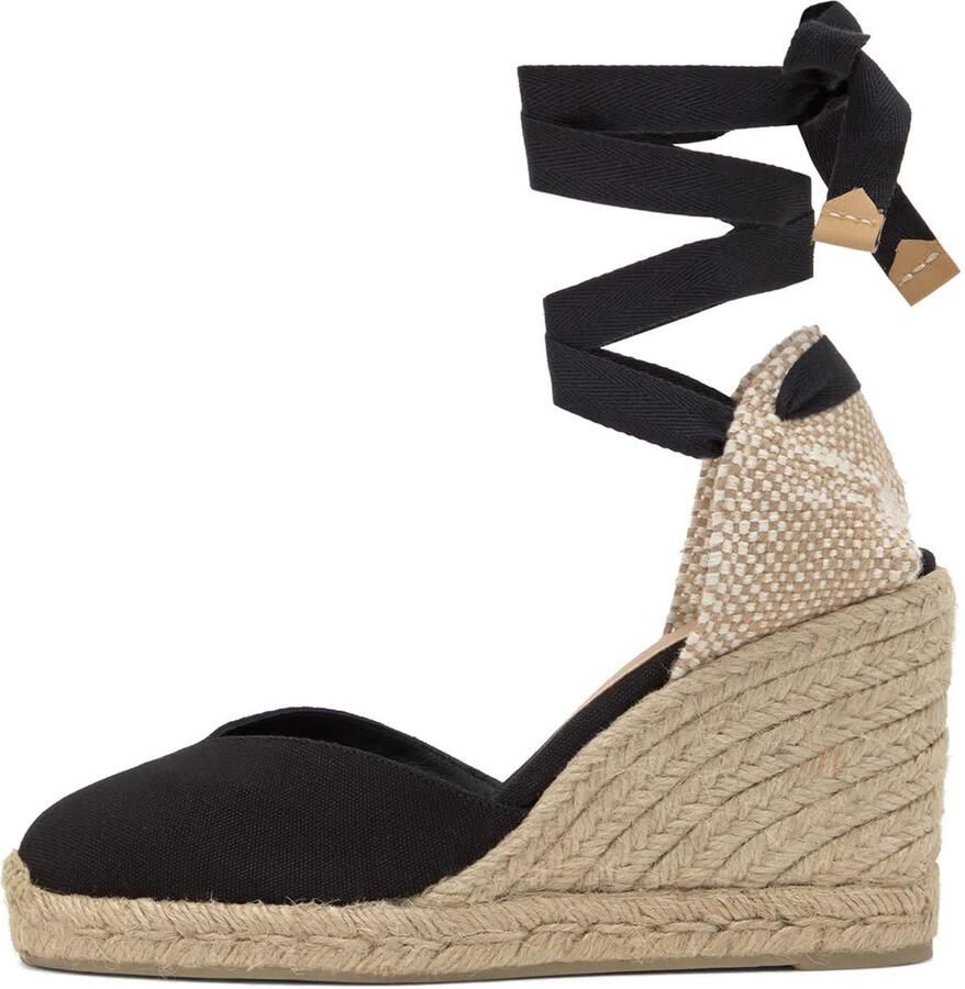 Castañer Alpargata MET 9 CM Sleehak Black Dames - Foto 8