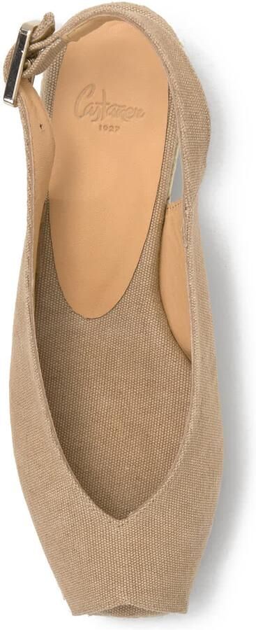 Castañer Canvas Sleehak Espadrilles met Open Neus Beige Dames - Foto 5