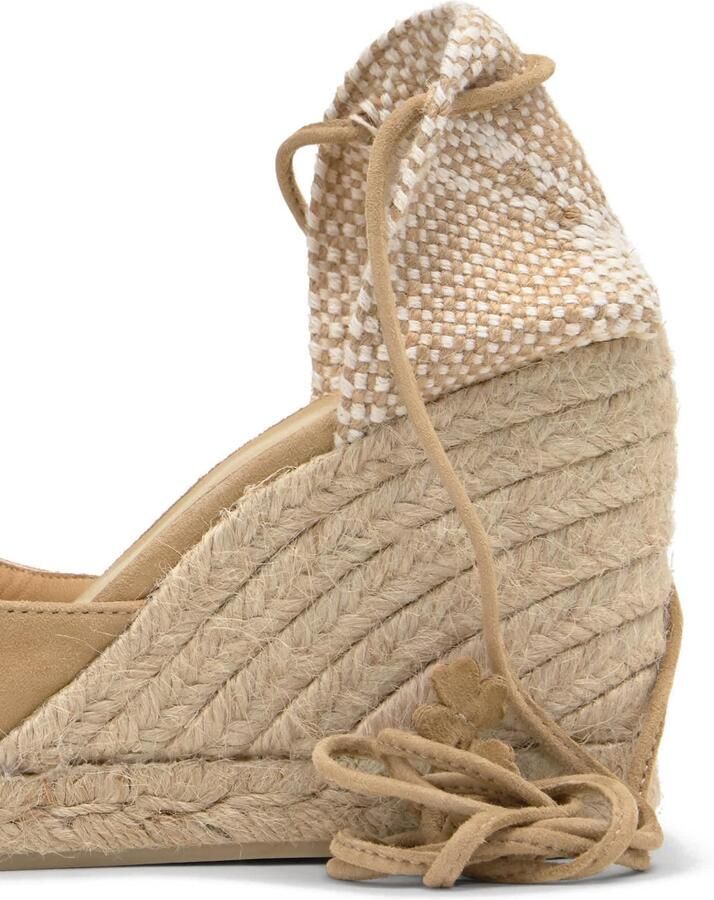 Castañer Beige Sandalen met Gevlochten Raffia Sleehak Beige Dames - Foto 3