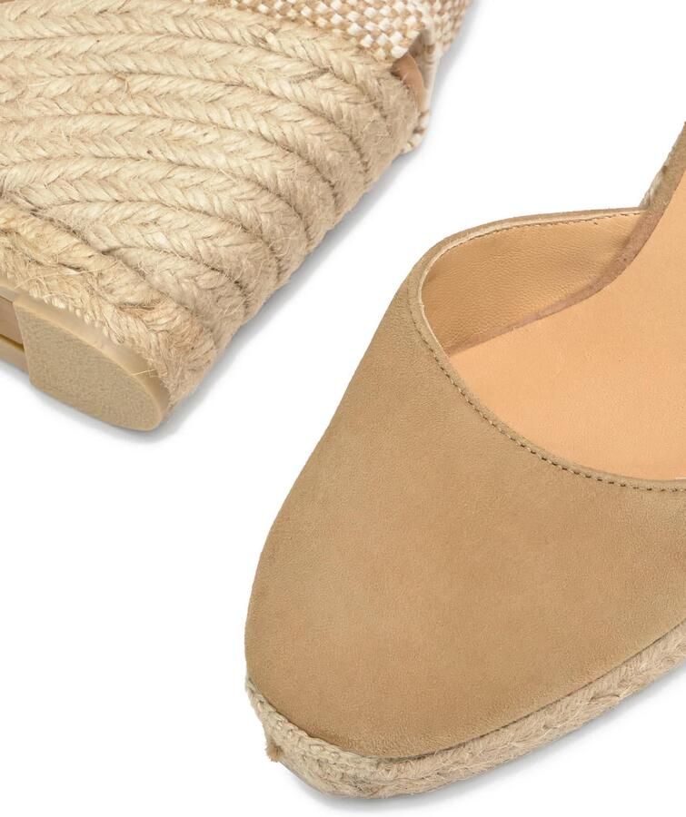 Castañer Beige Sandalen met Gevlochten Raffia Sleehak Beige Dames - Foto 2