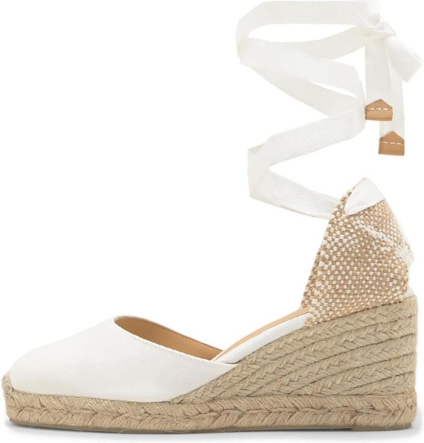 Castañer Carina 6 001 7 cm Wedges White Dames