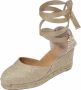 Castañer Carina 6 Sleehak Espadrilles Beige Glitter Brown Dames - Thumbnail 2