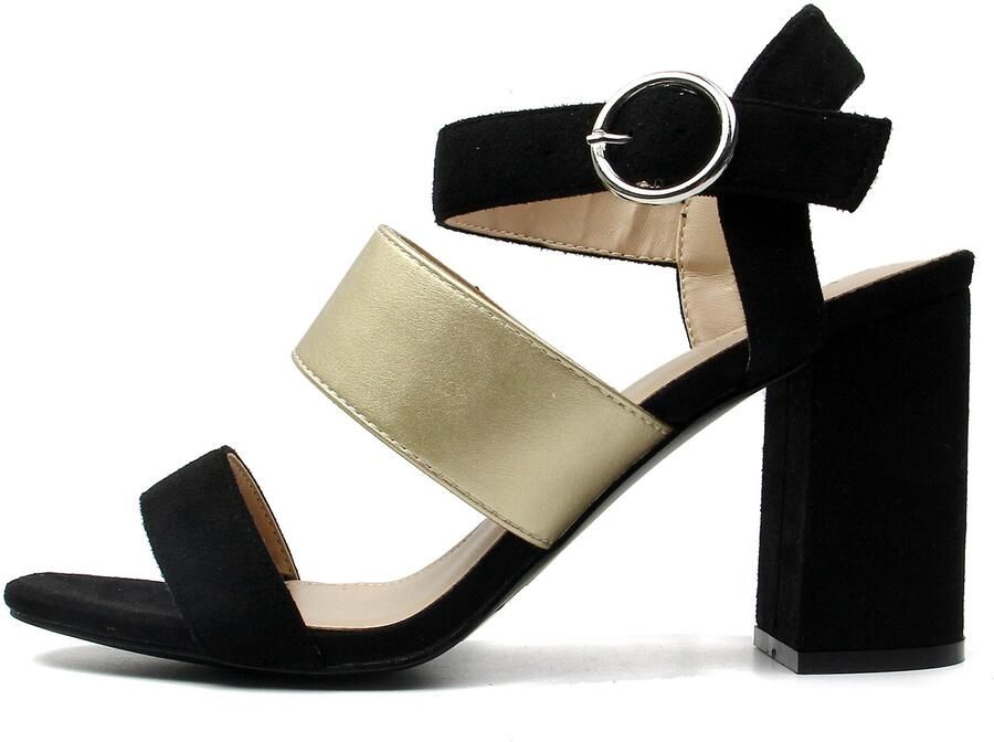 Celena Sandalen met riem 'Charlyn' goud zwart