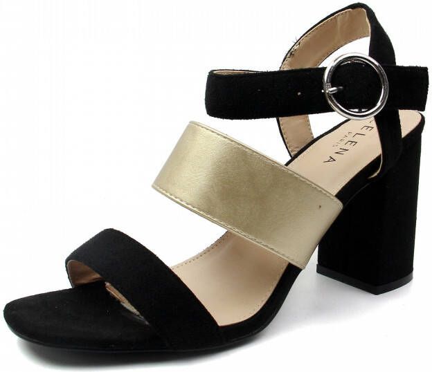 Celena Sandalen met riem 'Charlyn' goud zwart - Foto 4