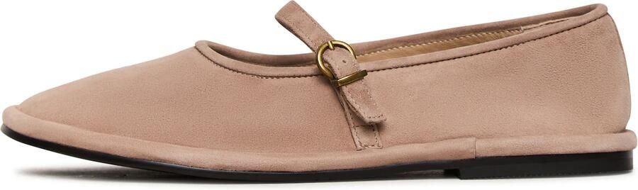 CESARE GASPARI Ballerina met riempjes beige