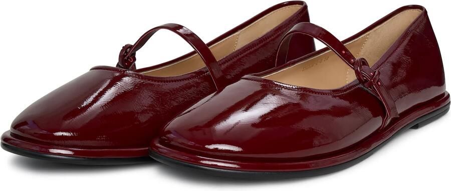 CESARE GASPARI Ballerina met riempjes bordeaux donkerrood - Foto 6