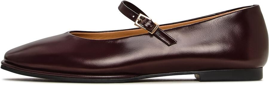 CESARE GASPARI Ballerina met riempjes bordeaux