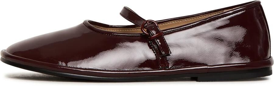 CESARE GASPARI Ballerina met riempjes bordeaux